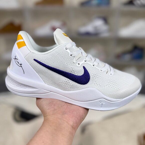 Men’s Size 10-Nike Kobe 8 Protro White Court Purple Lakers Home HF9550-100 main image 7